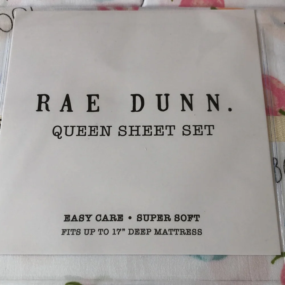 Rae Dunn BOO Halloween Pastel Pumpkins Jack O Lantern Sheet Set - QUEEN